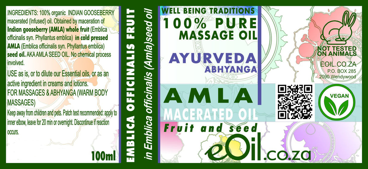 Amla Ayurveda Macerated Carrier Oil - 100 ml - eOil.co.za