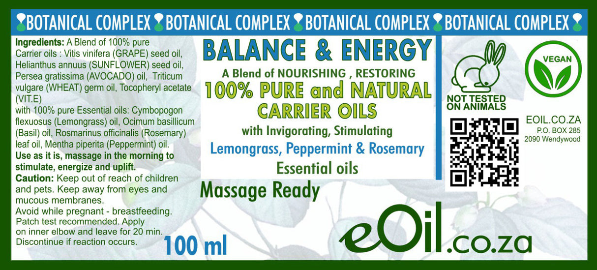 Balance & energy body oil - Ready to use - massage