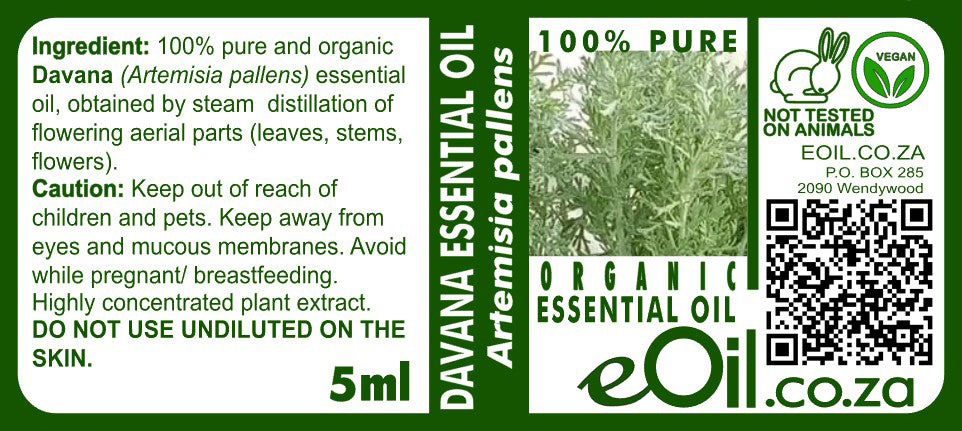 Davana Essential Oil Organic, rare floral scent for perfume and blend recipes