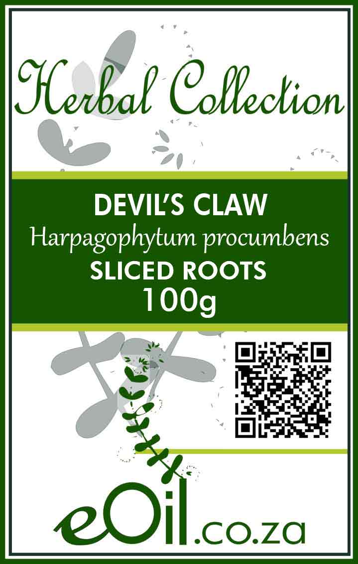 Devil's Claw Sliced Cut 100 g roots eoil.co.za