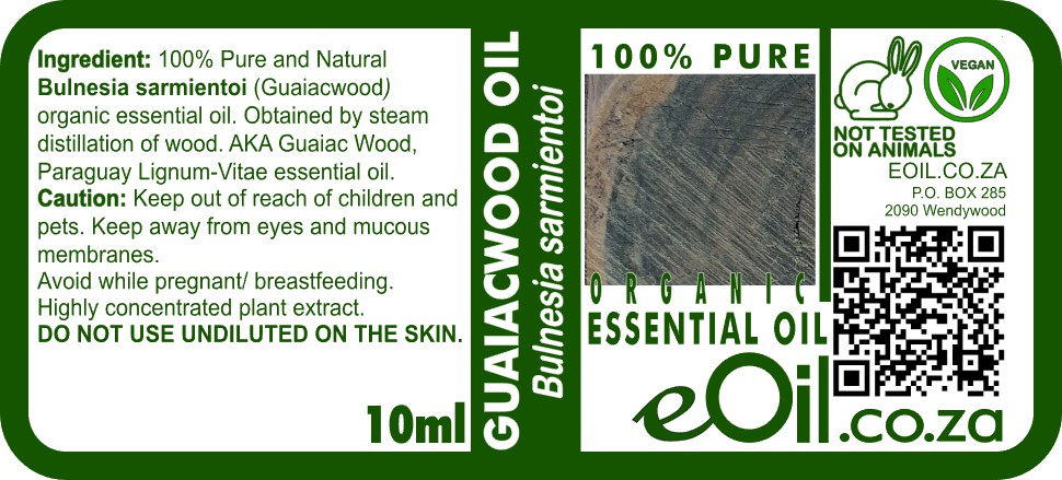 Guaiacwood Essential Oil Organic, woody scent for aromatic blends and perfumery