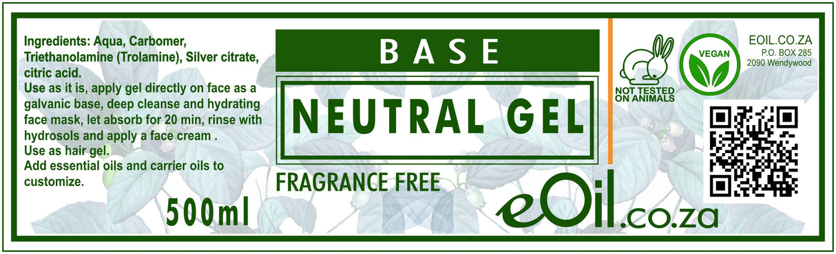 Neutral Gel Fragrance free Base - eOil.co.za