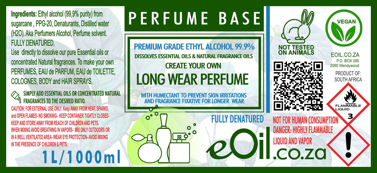 Long Wear Perfume Base 99.9% - eOil.co.za