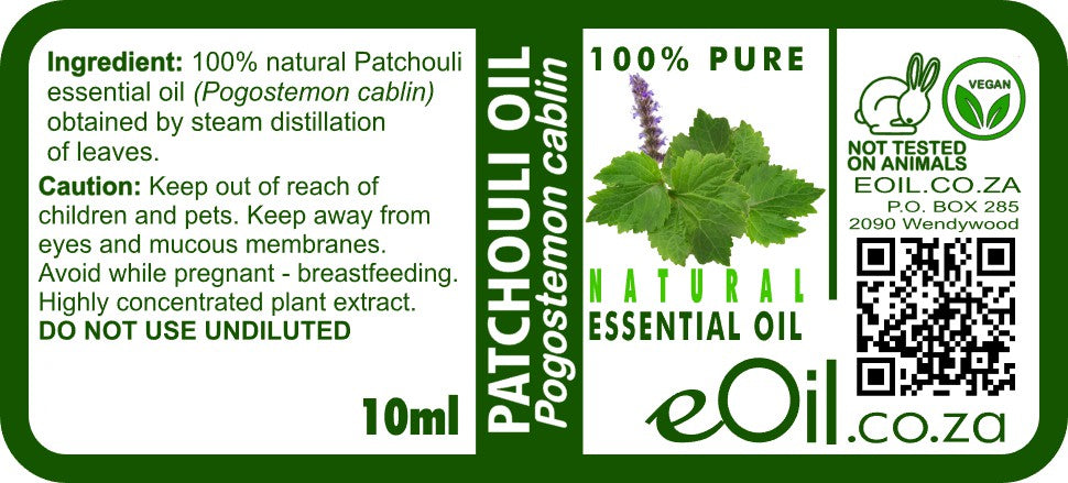 Patchouli Essential Oil, earthy incense-like note for perfumes and diffuser