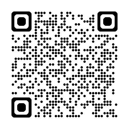 Black and white QR code on a white background