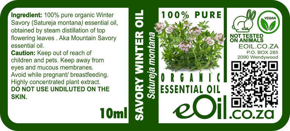 Savory Montana Winter Essential Oil Organic, spicy herbal note for culinary and blends eOil.co.za