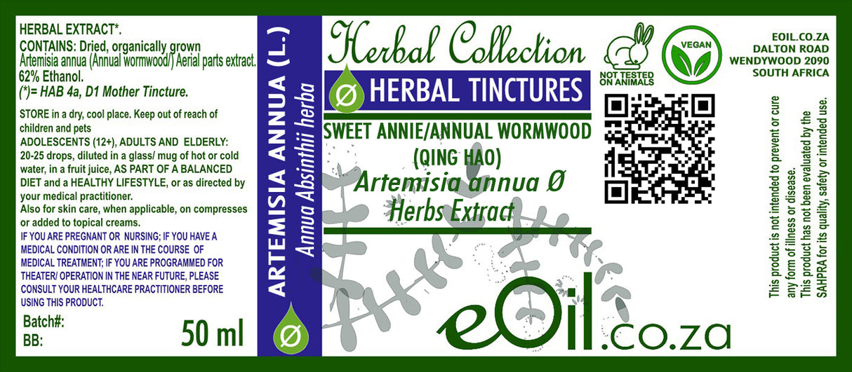 Wormwood - Artemisia Annua- Herbal Extract - 50 ml - eOil.co.za