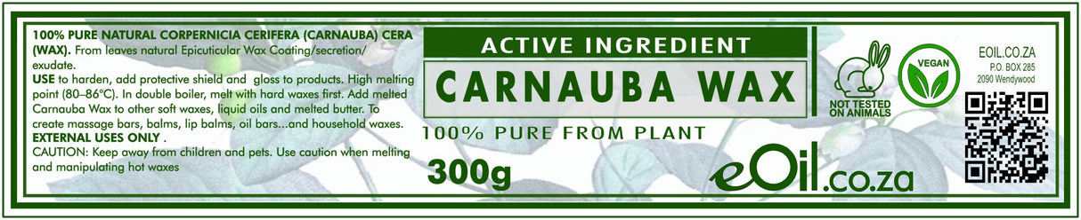 Carnauba wax Active Ingredient