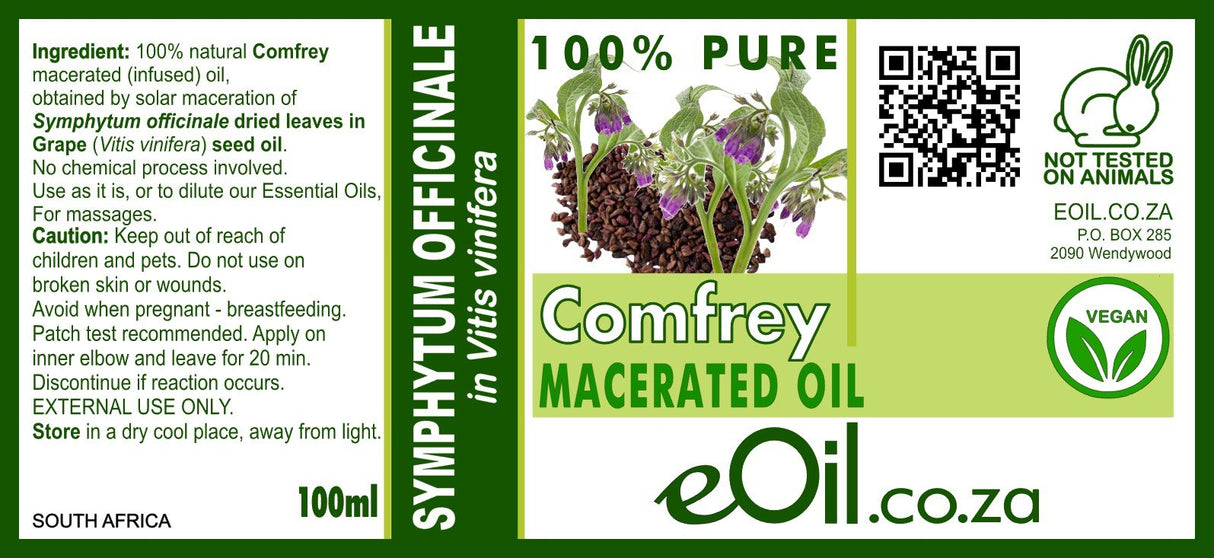 Comfrey Macerated Carrier Oil - 100 ml - eOil.co.za