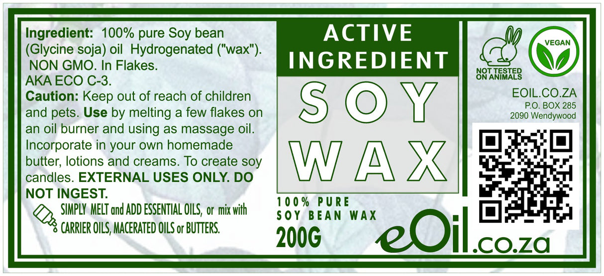 Soy Wax Flakes Pure non GMO Active Ingredient