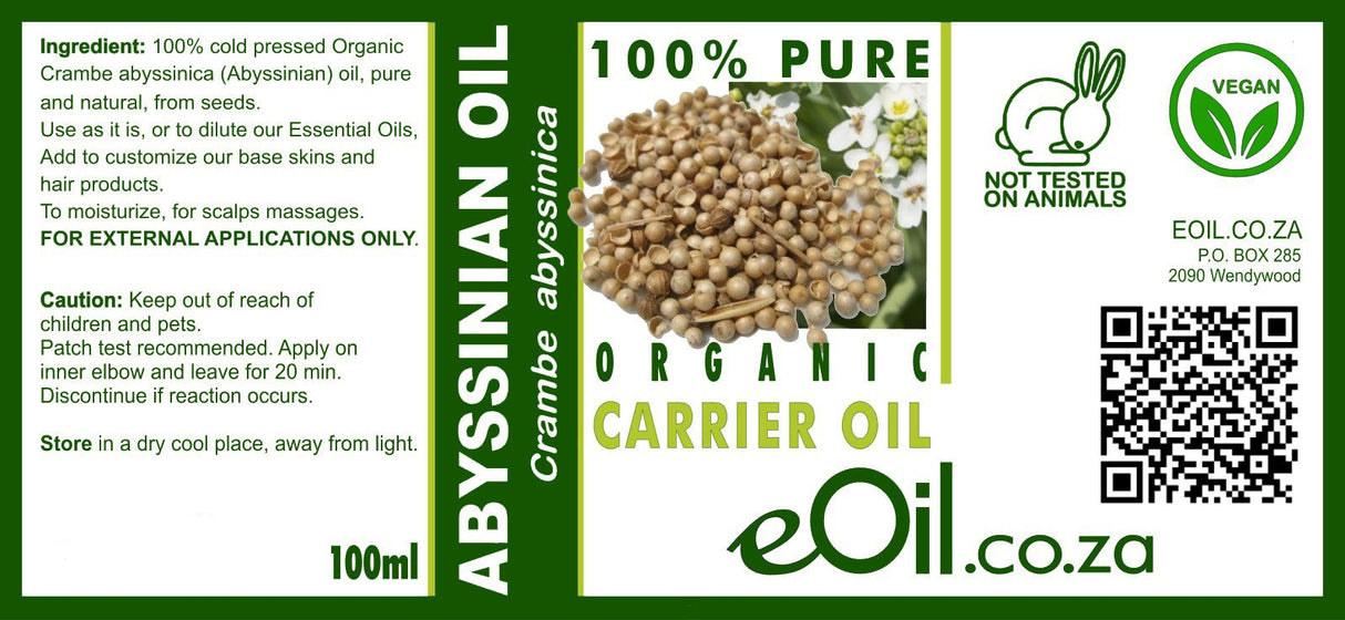 Abyssinian Crambe Carrier Oil Organic - eOil.co.za