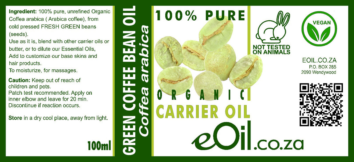 Green Coffee Bean Carrier Oil | 100 ml - eOil.co.za