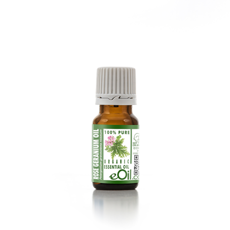 Rose Geranium Essential Oil Organic, soft floral and green note for natural beauty blends
