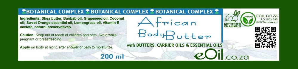 AFRICAN BODY BUTTER BOTANICAL COMPLEX 200 ml - eOil.co.za
