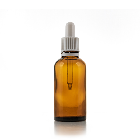 Empty Glass bottle Amber 18/410 - with Pipette - packaging