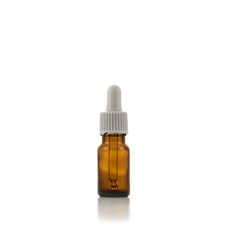Empty Glass bottle Amber 18/410 - with Pipette - packaging