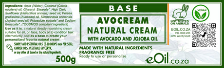 AVOCREAM Natural Base Cream with Avocado Oil