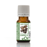 Bottle of Agarwood Toudhi essential oil with a green label on a white background
