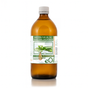 Bottle of aloe vera pure gel with a label on a white background 500 ml