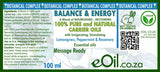 Balance & energy body oil - Ready to use - massage