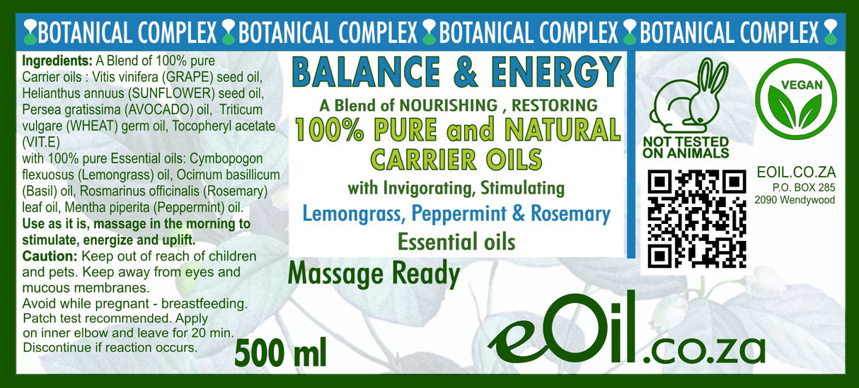 Balance & energy body oil - Ready to use - massage