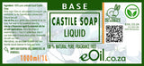 Castile soap liquid natural fragrance free base undiluted