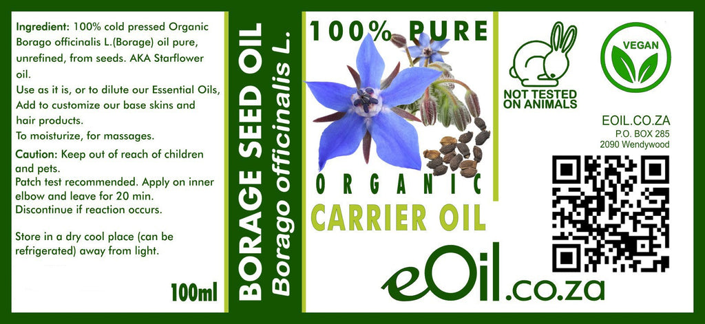 Borage Seed Organic Carrier Oil - eOil.co.za