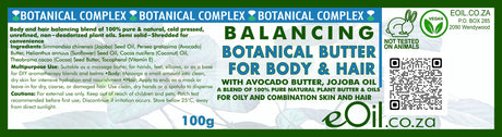 Balancing Botanical Butter For Body and Hair Avocado Jojoba - eOil.co.za
