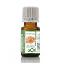 Bottle of eOil organic absolute oil with a green label on a white background
