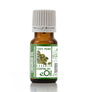 Bottle of eOil cardamom essential oil on a white background