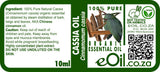 Cassia Essential Oil Organic, warm spicy-sweet oil for comfort, wellness, and immunity