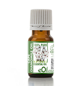 Bottle of Cape Chamomile essential oil with a white background