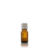 Empty Glass bottle Amber  - WITH white screw cap - packaging