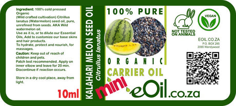 Kalahari Melon Seed Carrier Oil Organic - eOil.co.za