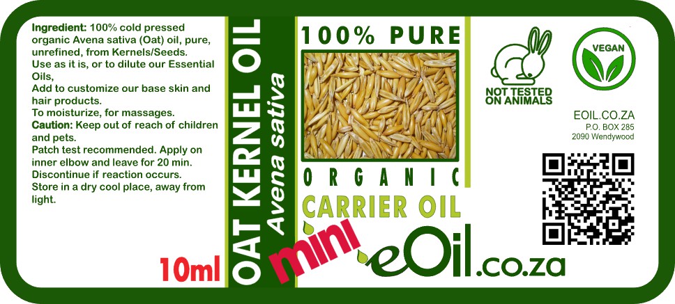 Oat Kernel Carrier Oil Organic - eOil.co.za