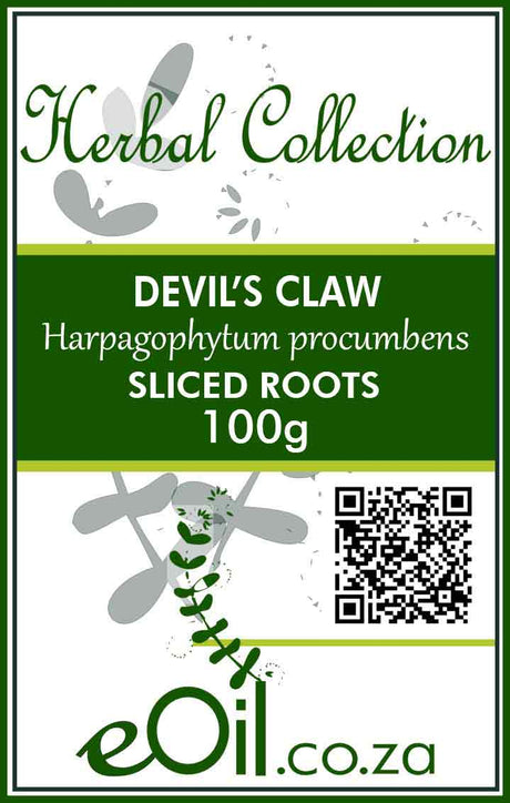 Devil's Claw Sliced Cut  100 g roots eoil.co.za