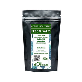 Epsom bath salts active ingredient 100 % pure Magnesium sulfate - eOil.co.za