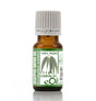 Bottle of eucalyptus essential oil with a white background