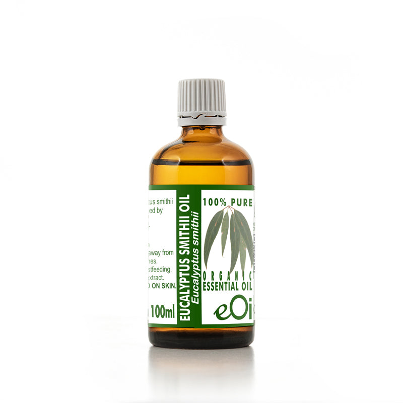 Eucalyptus smithii Essential Oil Organic, soft eucalyptus aroma, wellness applications eOil.co.za