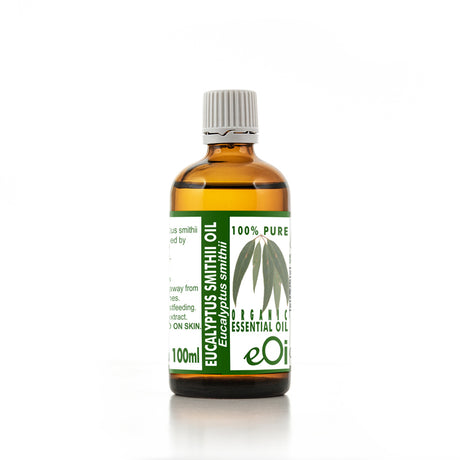 Eucalyptus smithii Essential Oil Organic, soft eucalyptus aroma, wellness applications eOil.co.za 100 ml