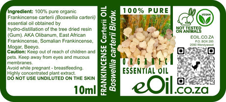 Frankincense carterii essential oil organic
