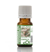 Fragonia essential oil bottle with green label on a white background