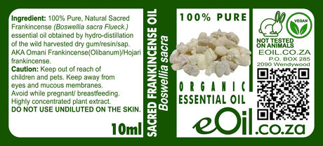 Frankincense Sacra Essential Oil Organic, traditional resin aroma for meditation