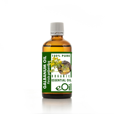 Essential Oil Organic Galbanum 100 ml bottle amber glass