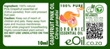 Grapefruit Pink Essential Oil Organic, uplifting citrus aroma for diffuser
