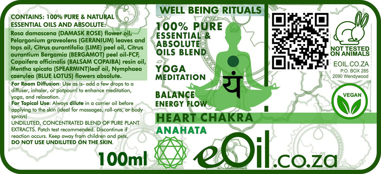 chakra heart 100 ml label