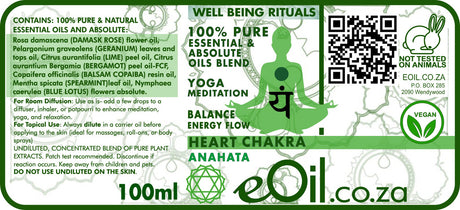 chakra heart 100 ml label