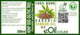 Hemp seed carrier oil Organic