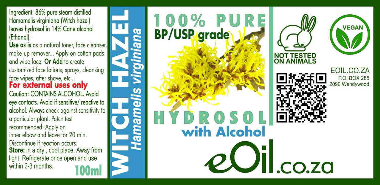 Witch Hazel Hydrosol 14 % acohol