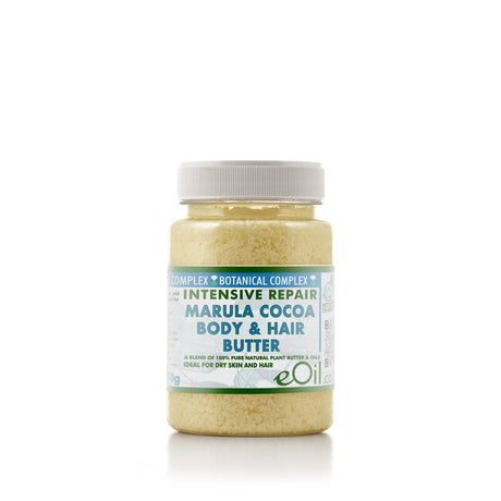Jar of Marula Cocoa Body & Hair Butter on a white background